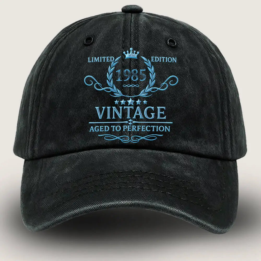 Side profile of adjustable personalized baseball cap for men