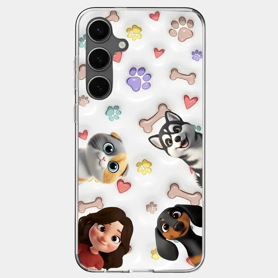 Custom Phone Case for Dog Lovers – Personalized 3D Print Inflated Design Duconspace