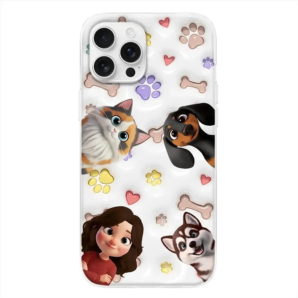 Custom Phone Case for Dog Lovers – Personalized 3D Print Inflated Design Duconspace