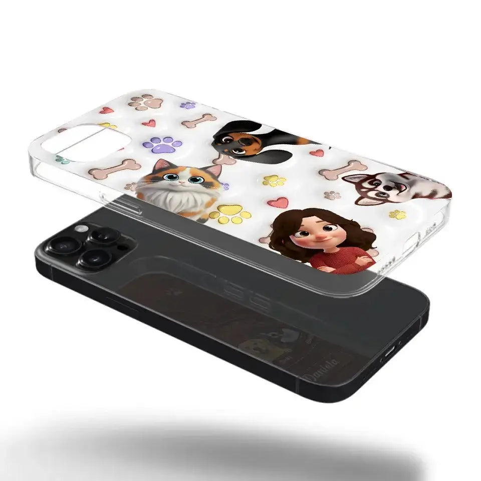 Custom Phone Case for Dog Lovers – Personalized 3D Print Inflated Design Duconspace