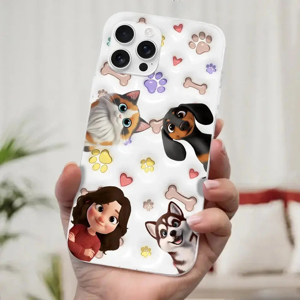 Custom Phone Case for Dog Lovers – Personalized 3D Print Inflated Design Duconspace
