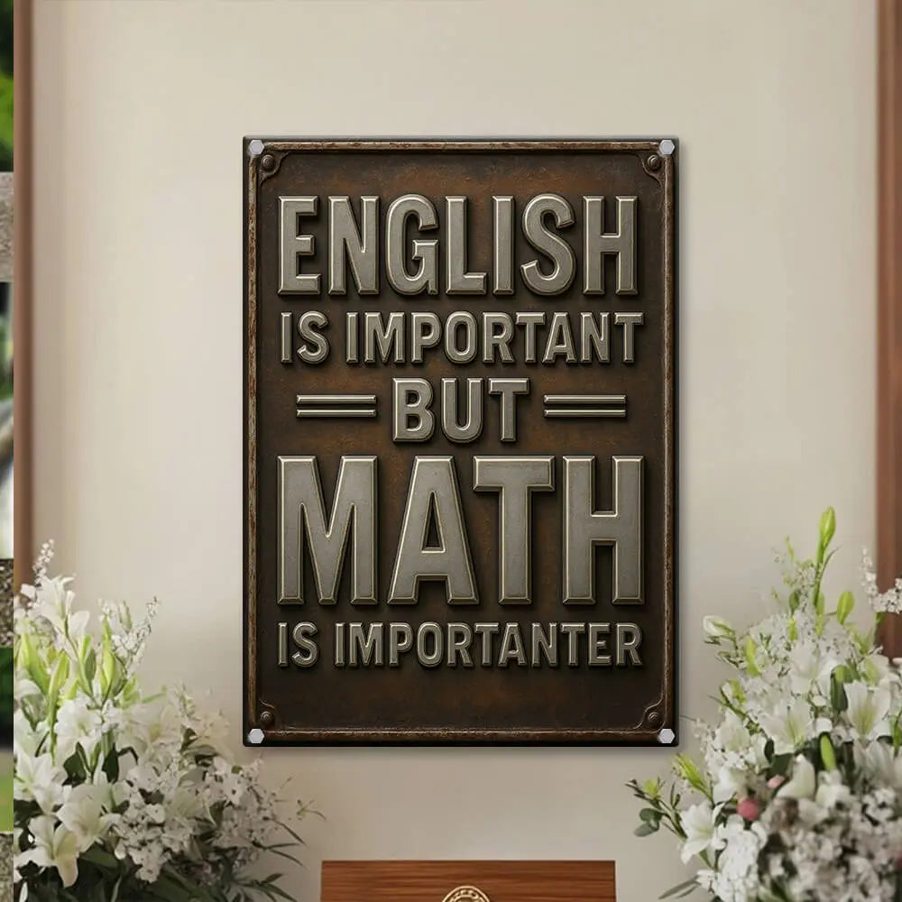 Funny Math Posters – Vintage Metal Sign, Unique Math Teacher Gift Duconspace