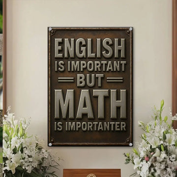 Funny Math Posters – Vintage Metal Sign, Unique Math Teacher Gift Duconspace