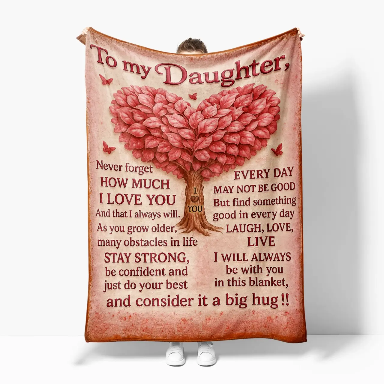 Gift for Daughter from Dad – Personalized To My Daughter Blanket Duconspace