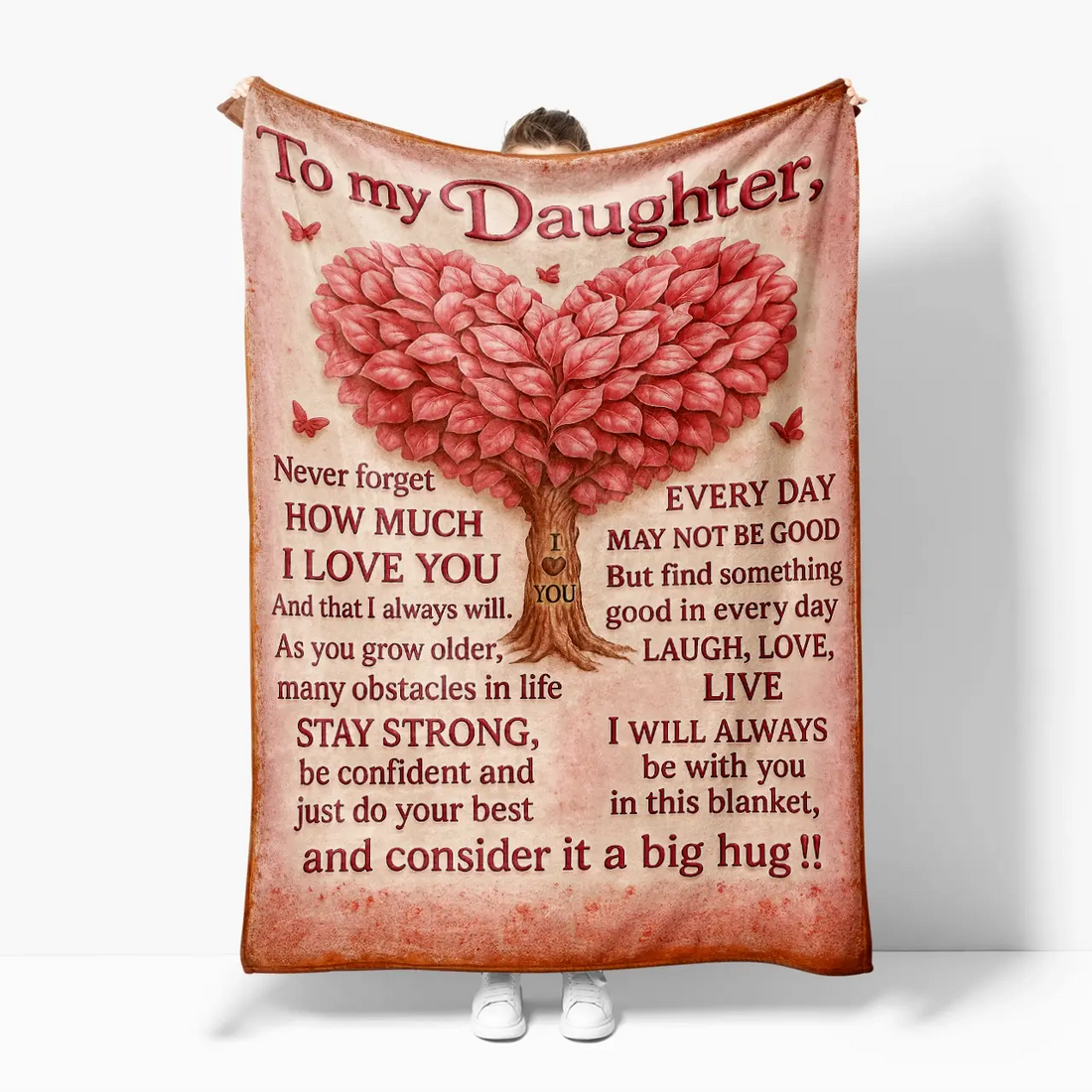 Gift for Daughter from Dad – Personalized To My Daughter Blanket Duconspace