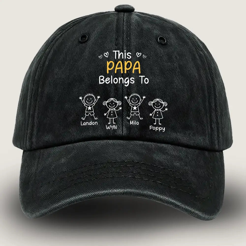 Grandpa Belong To, Custom Cap for Men And Kids, Gift For Grandpa, Dad USA