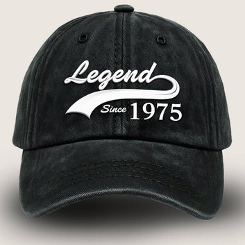 Legend Since [Year] Personalized Men’s Cap — Birthday Gift, 40th, 50th, 60th, 70th Birthday Gift for Dad, Husband, or Him