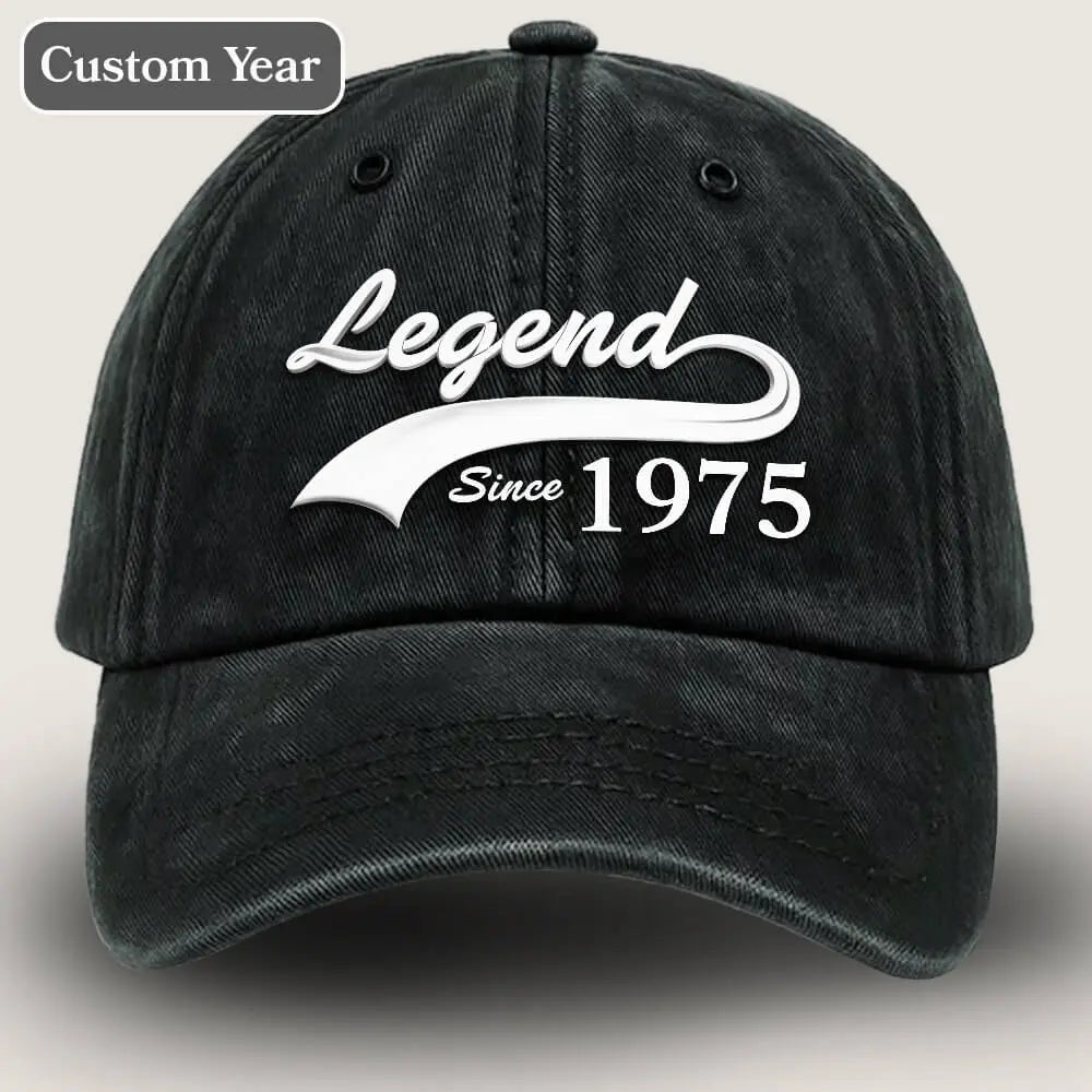 Legend Since [Year] personalized men’s birthday cap