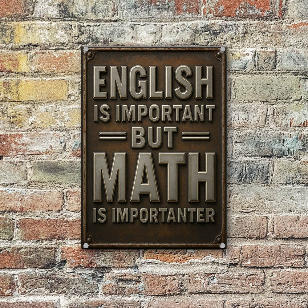 Funny Math Posters – Vintage Metal Sign, Unique Math Teacher Gift Duconspace