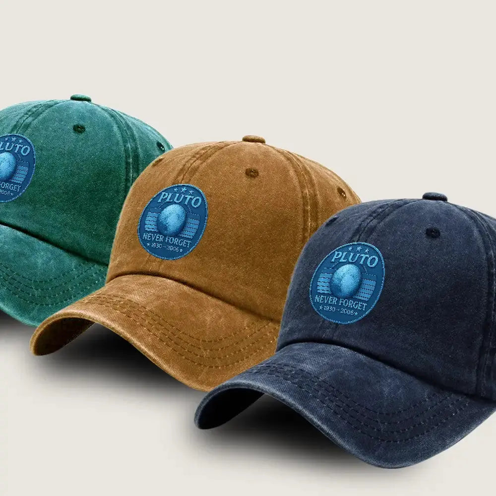 [#1] Never Forget Pluto Wash Demi Cap – Vintage Science Gift Hat Duconspace