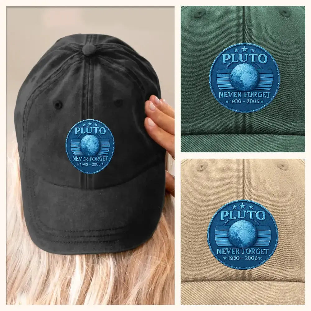 [#1] Never Forget Pluto Wash Demi Cap – Vintage Science Gift Hat Duconspace