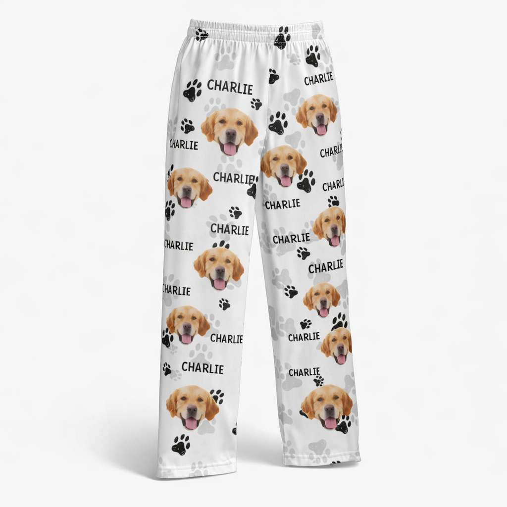 Personalized Christmas Pajama Pants with Custom Pet Photos, Gift for Dog & Cat Lovers Duconspace