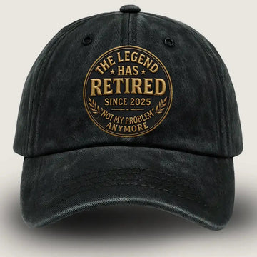 Retirement Hat for Men – The Legend Has Retired Custom Washed Denim Cap Duconspace