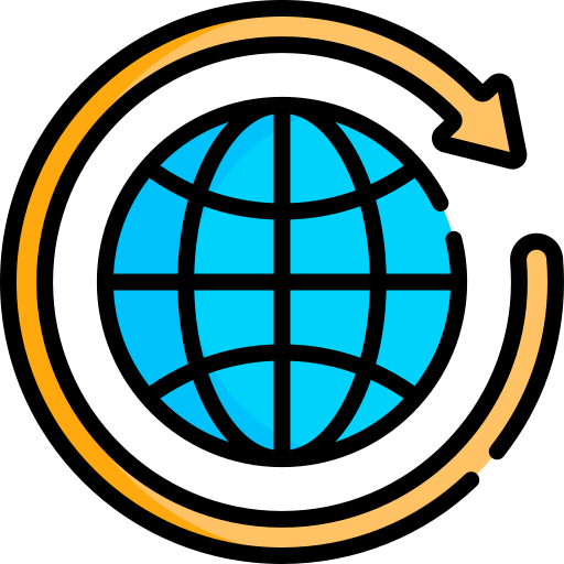 Global delivery icon showing Duconspace’s fast international shipping for custom gifts